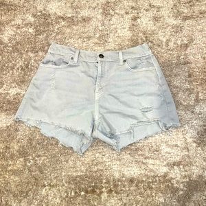 Grey comfy jean shorts from Aerie
